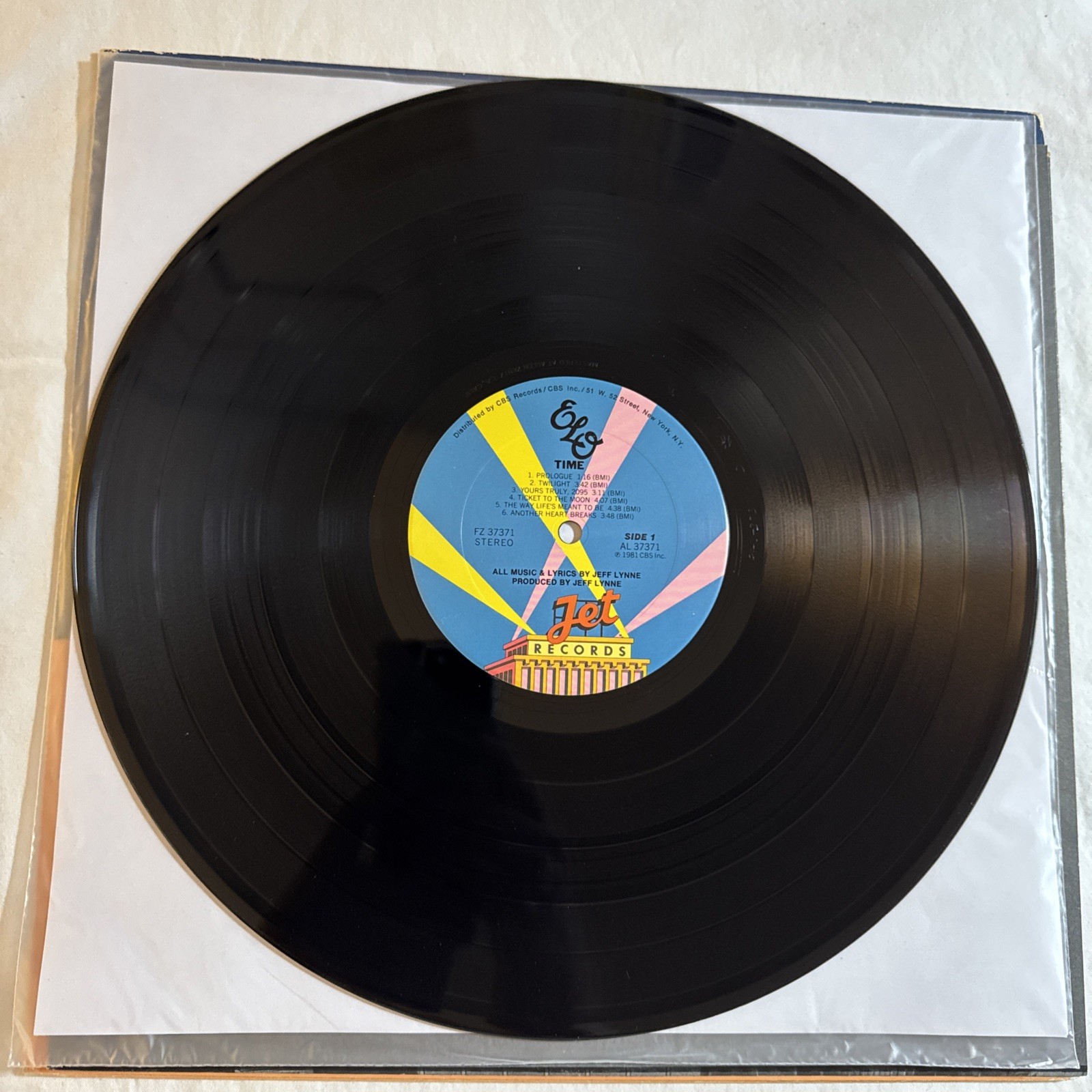 Electric Light Orchestra Time Jet Records Vinyl LP W/insert VG+/VG+