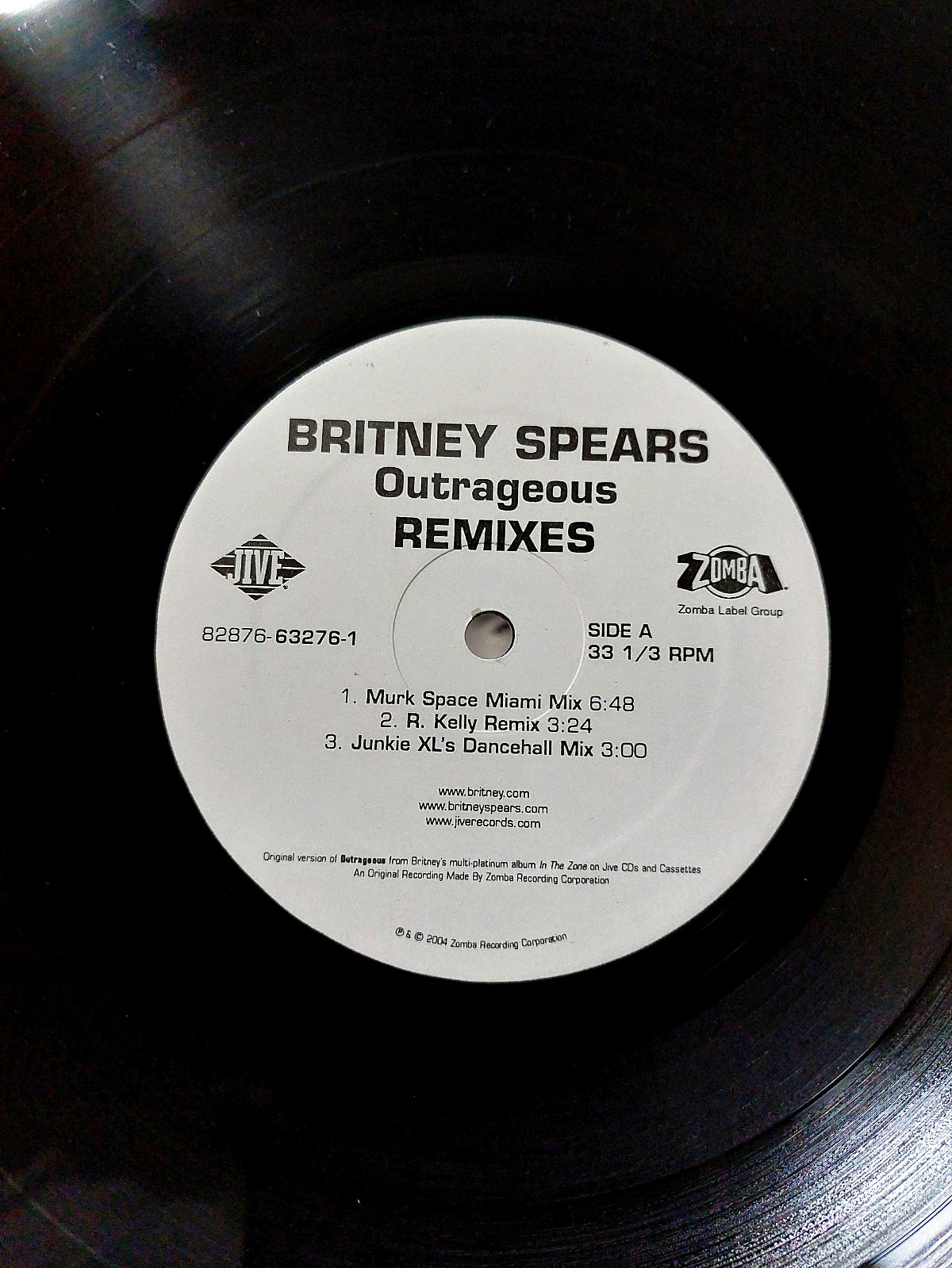 Britney Spears Outrageous Remixes 12″ 2004 Promo R. Kelly Junkie XL Murk