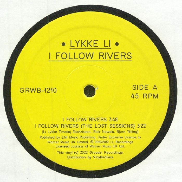 LYKKE LI – I Follow Rivers (reissue) – Vinyl (12″)