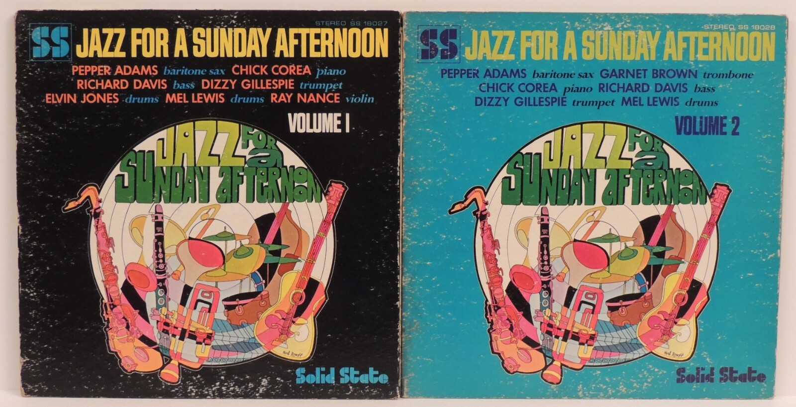 Jazz For A Sunday Afternoon Vol 1/ 2 LPs 1968 Solid State Dizzy Gillespie EX/VG+