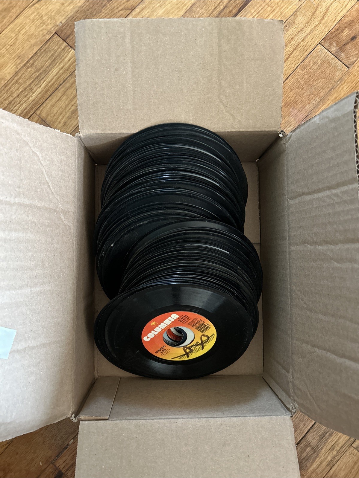 Lot of 63 Vintage 45 RPM 7″ Vinyl Records Pop Rock Soul Jazz R&B Various