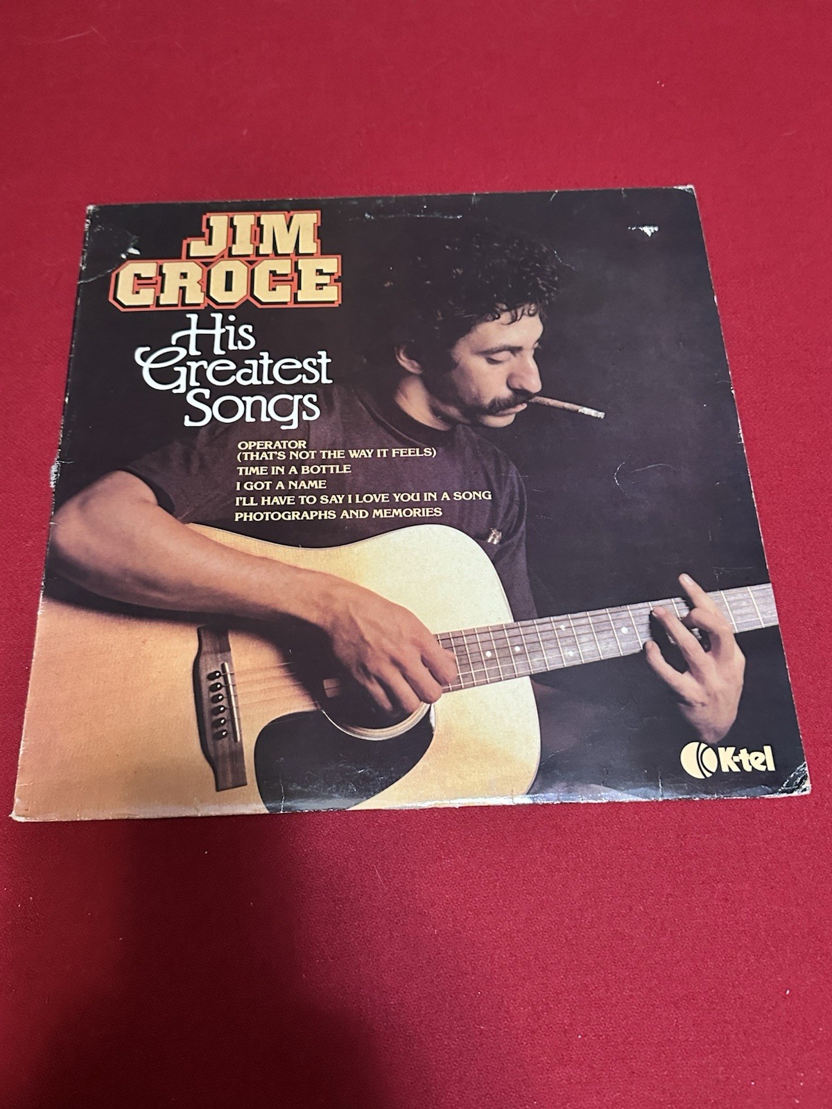 Jim Croce His Greatest Songs K-Tel Folk Greatest Hits LP Vinyl Record Album