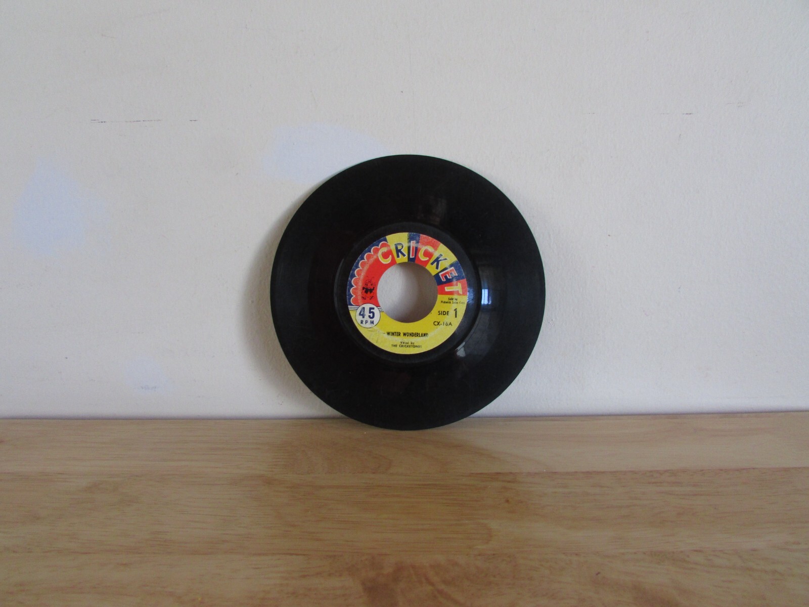 CRICKETONES Winter Wonderland / Sound of Christmas Cricket CX-16 7″ 45RPM Record