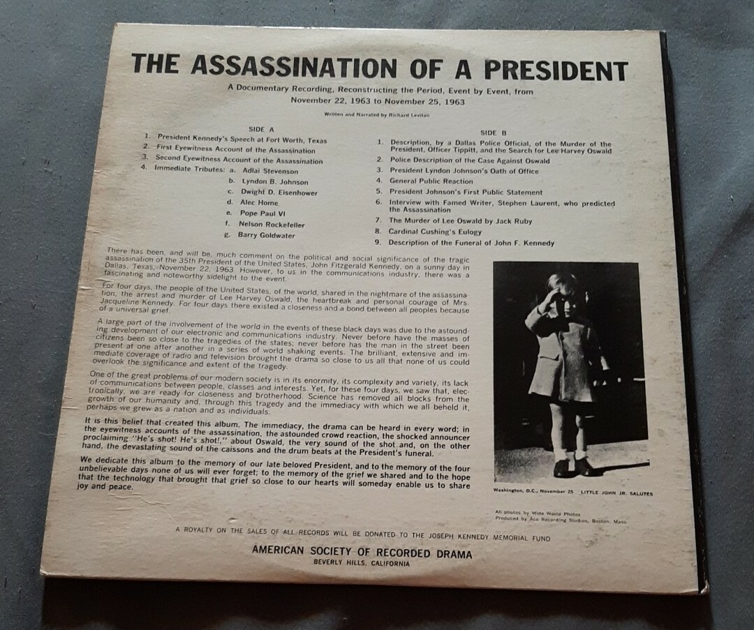 The Assassination of a President GF LP Four Black Days Living History LH 10 ex