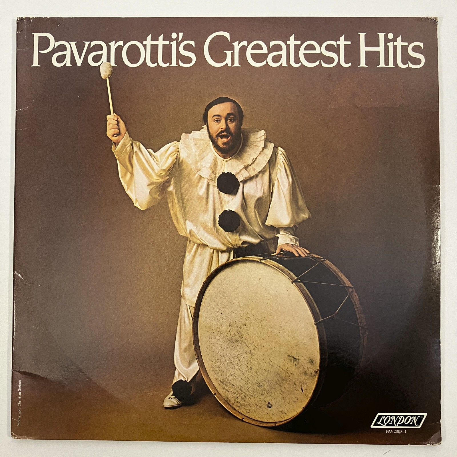 Pavarotti’s Greatest Hits Vinyl Record 2 LP Set 1980 London PAV2003-4 Presswell