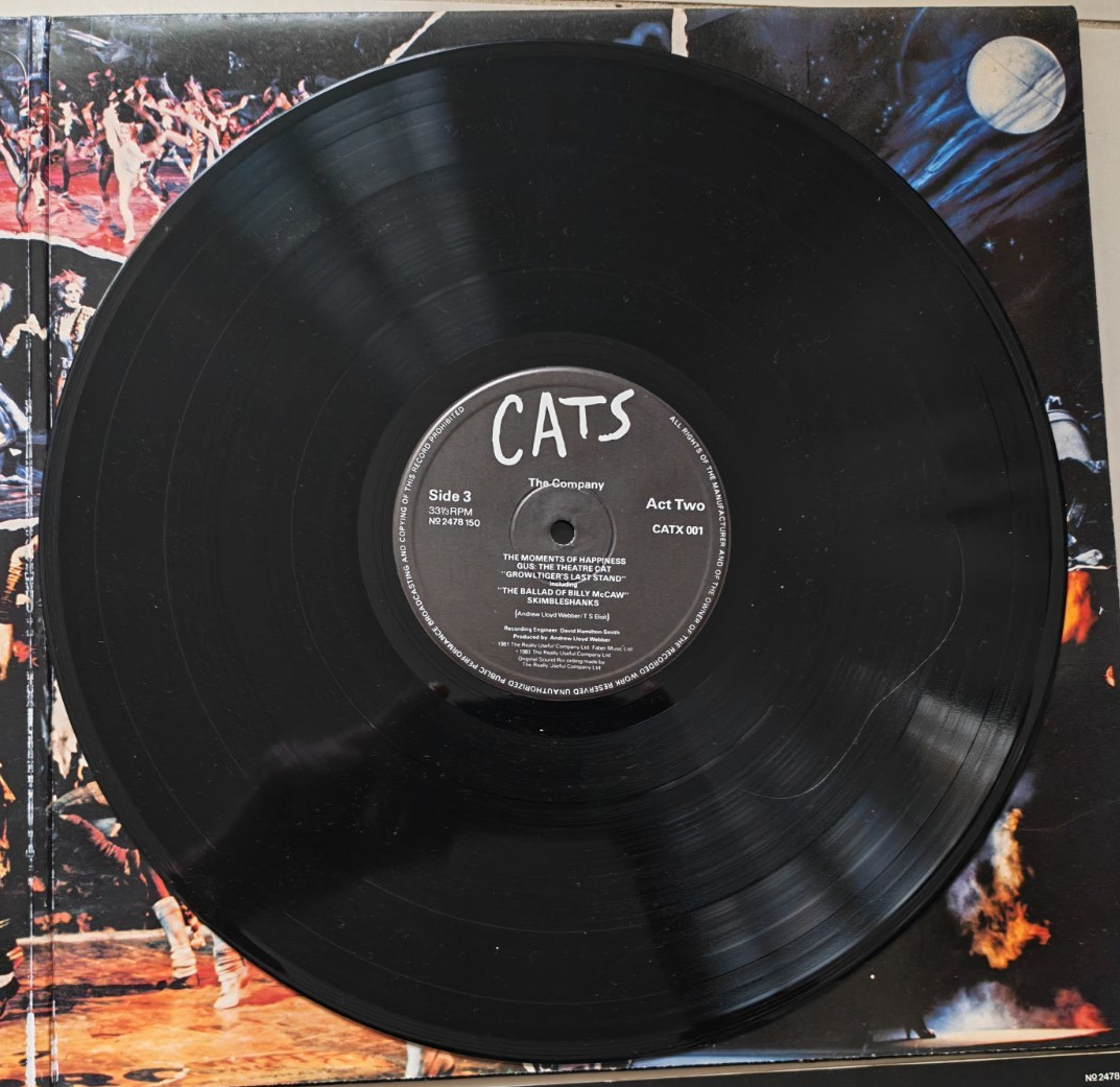Cats Andrew Lloyd Webber Musical Double LP 1981 Vinyl Record Polydor CATX 001