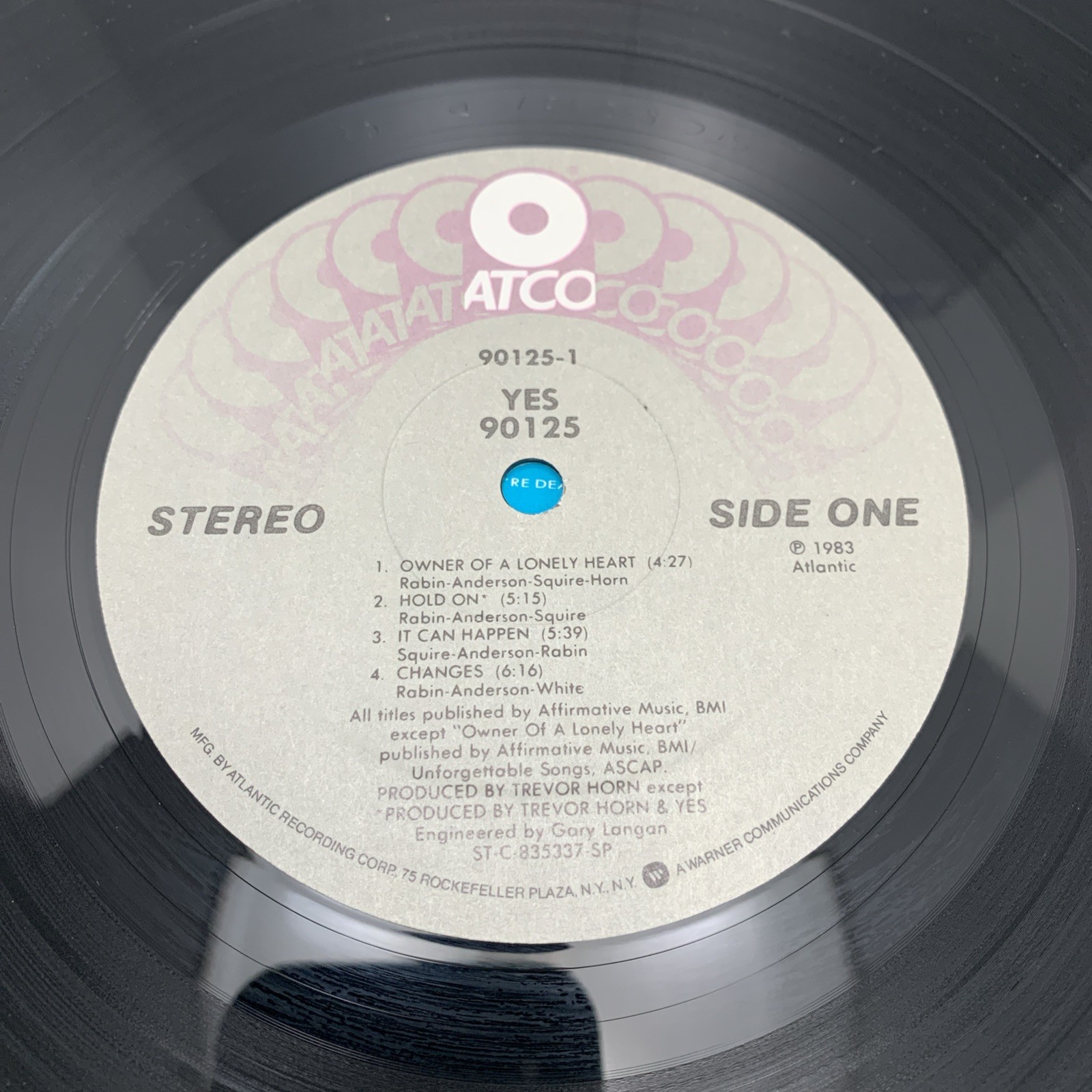 YES 90125 ~ 1983 1st Press ~ MASTERDISK RL DEADWAX ~ Play Tested- Clean