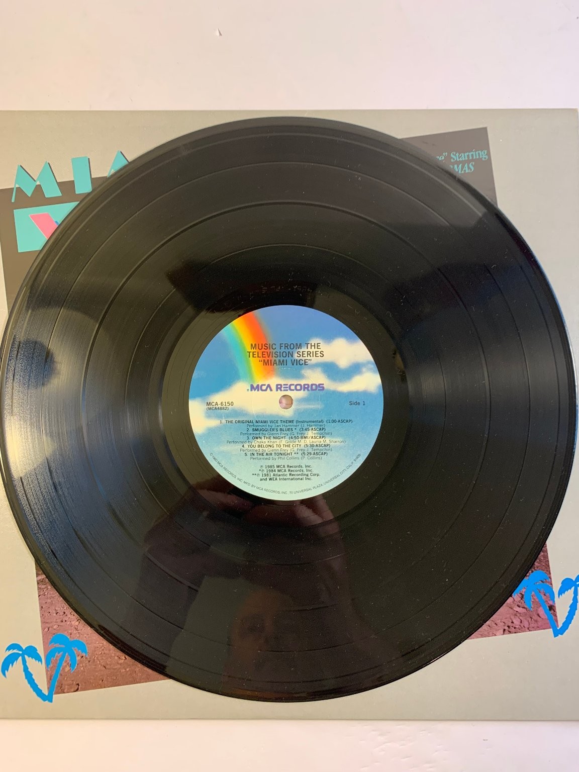 Various – Miami Vice Soundtrack LP 1985 MCA Records Electronic Pop 33 RPM