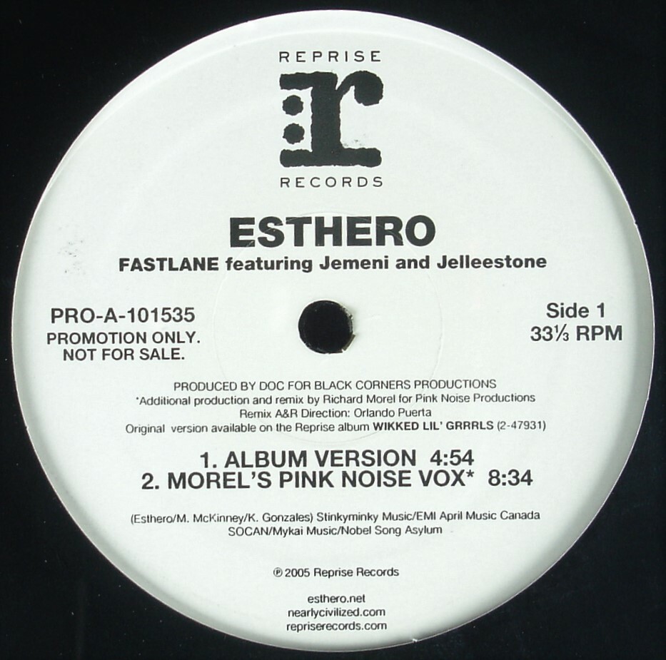 ESTHERO / JEMENI “FASTLANE” 2005 12″ PROMO VINYL SINGLE 4 MIXES ~RARE~ *SEALED*