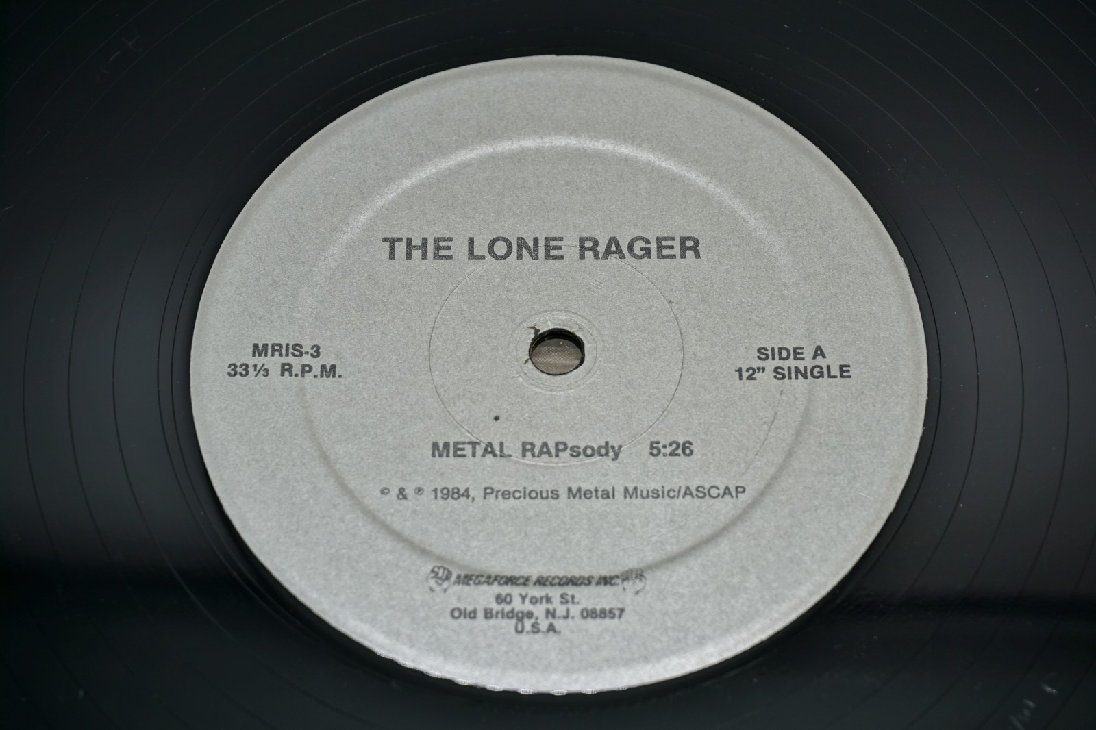 The Lone Rager ♫ Metal Rap ♫ Rare 1984 Megaforce Records Single Shrink NM Vinyl