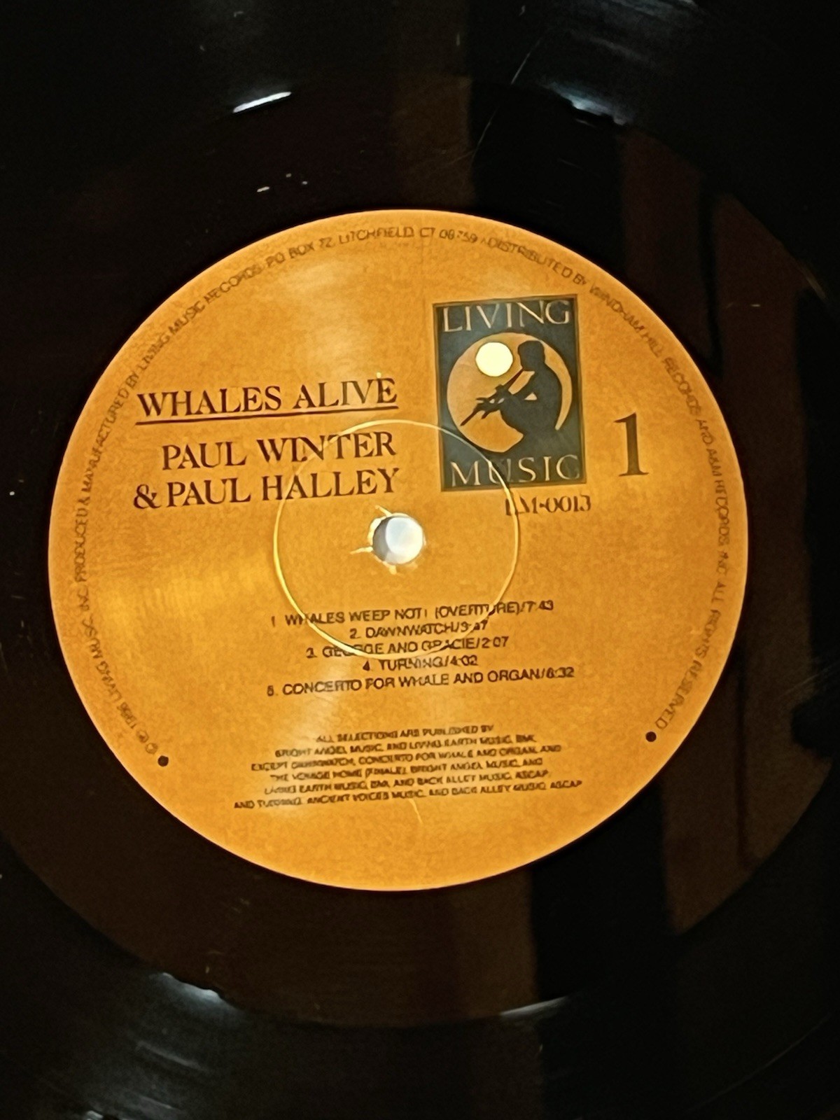 Winter Halley Nimoy Whales Alive (1987 Living Music LM-0013 Promo LP)