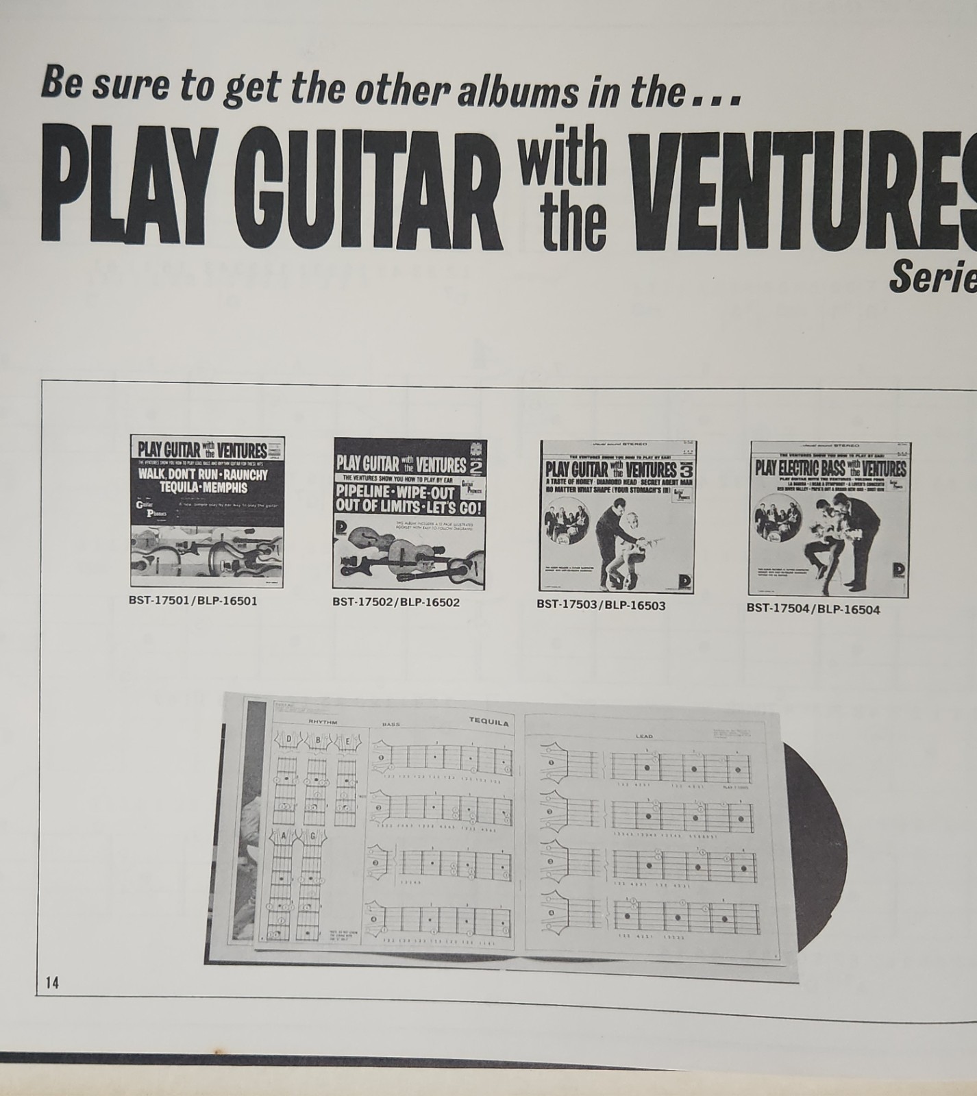 Guitar Phonics lp Play Electric Bass With The Ventures La Bamba