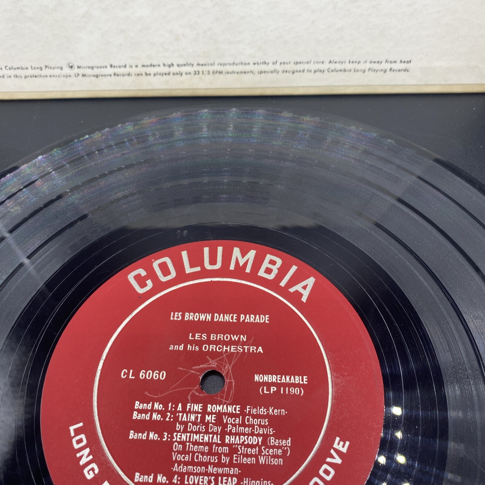 Les Brown & Orchestra, Dance Parade 10″ MONO 1949 JAZZ 33RPM VINYL & COVER (VG)