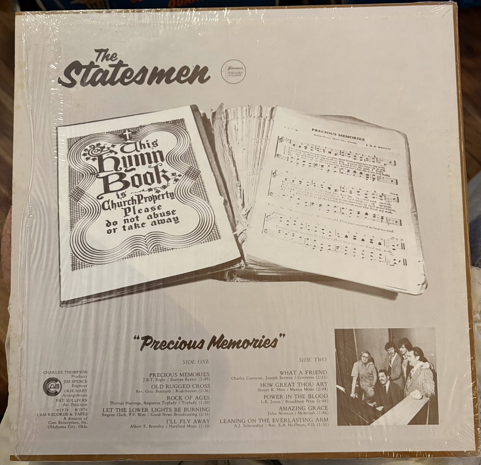Precious Memories • The Statesmen Quartet Vinyl Record LP (1974) CAM–TS-1423