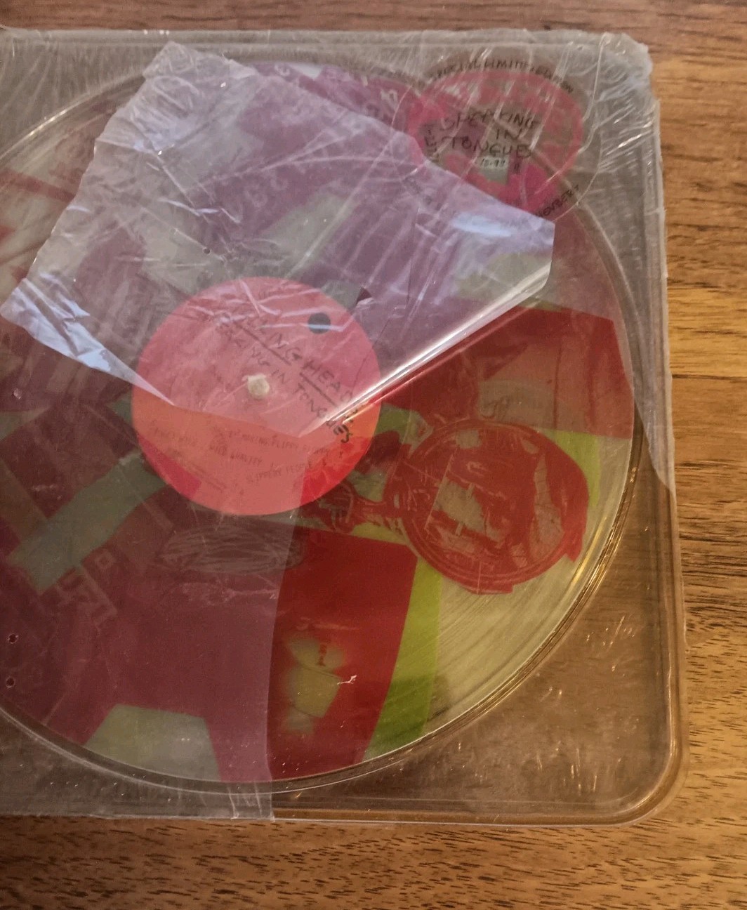 Robert Rauschenberg Ltd Ed Talking Heads Speaking in Tongues Clear Vinyl 1983