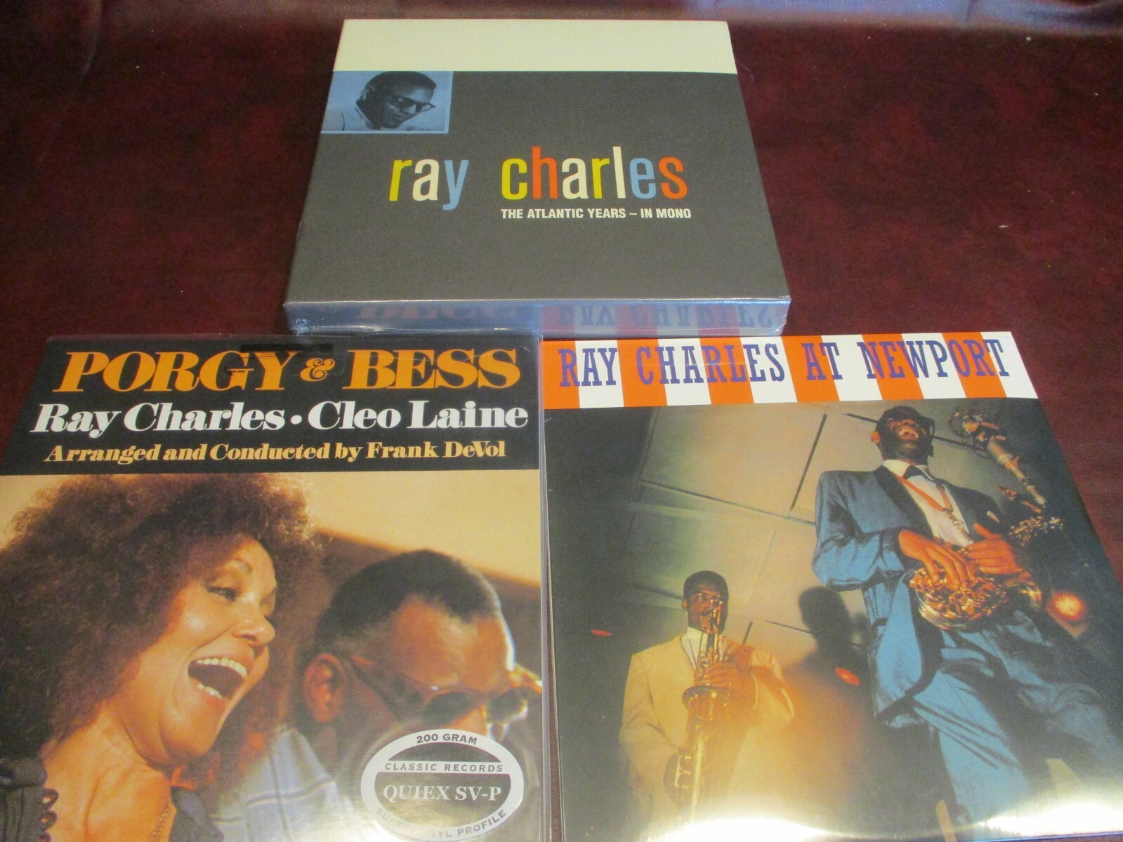 RAY CHARLES LIMITED EDITION 180 GRAM AUDIOPHILE MONO BOX SET + 200G PORGY + LIVE
