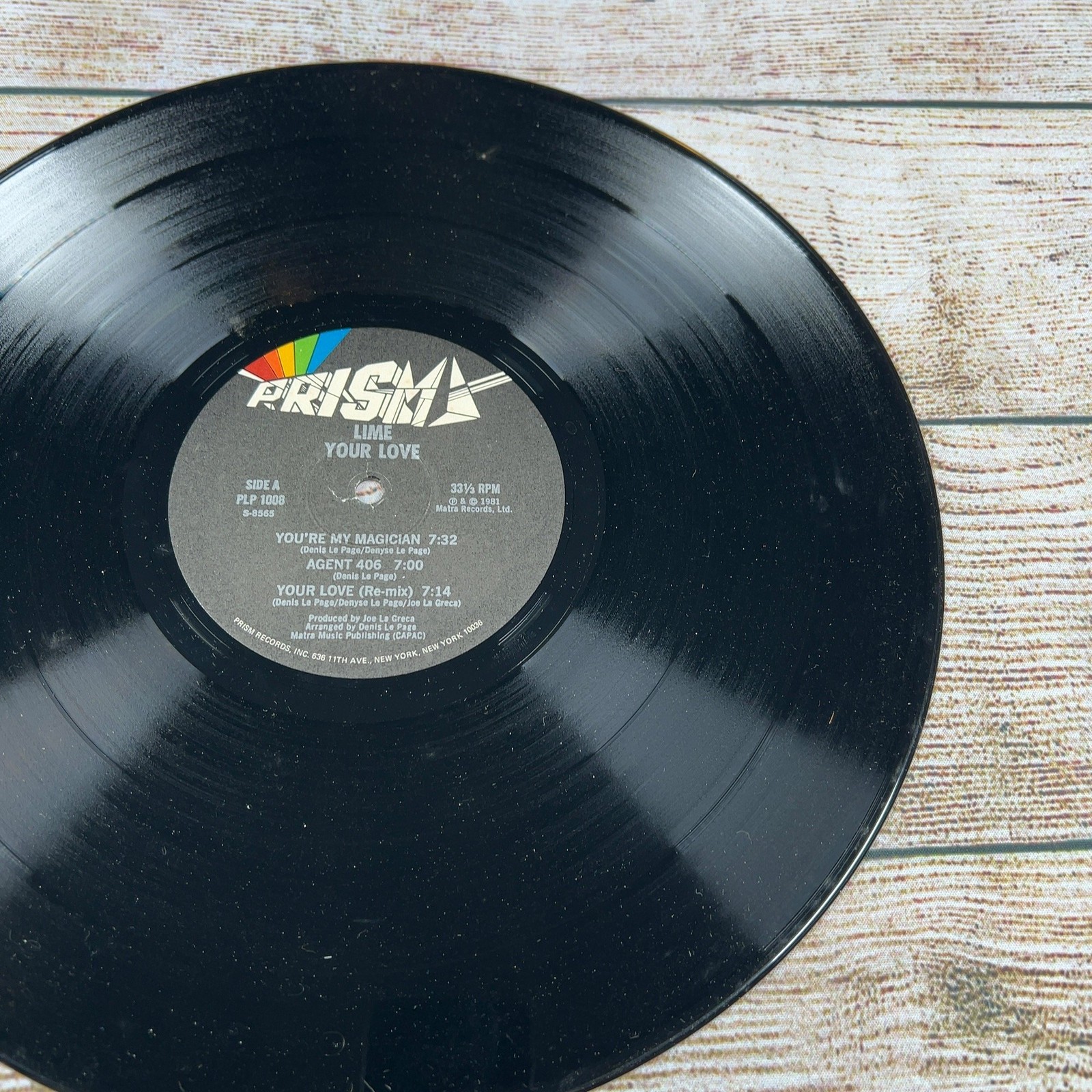 Lime Your Love Vinyl LP Prism Records Hi NRG Disco Electro Funk Canada 1981 80s