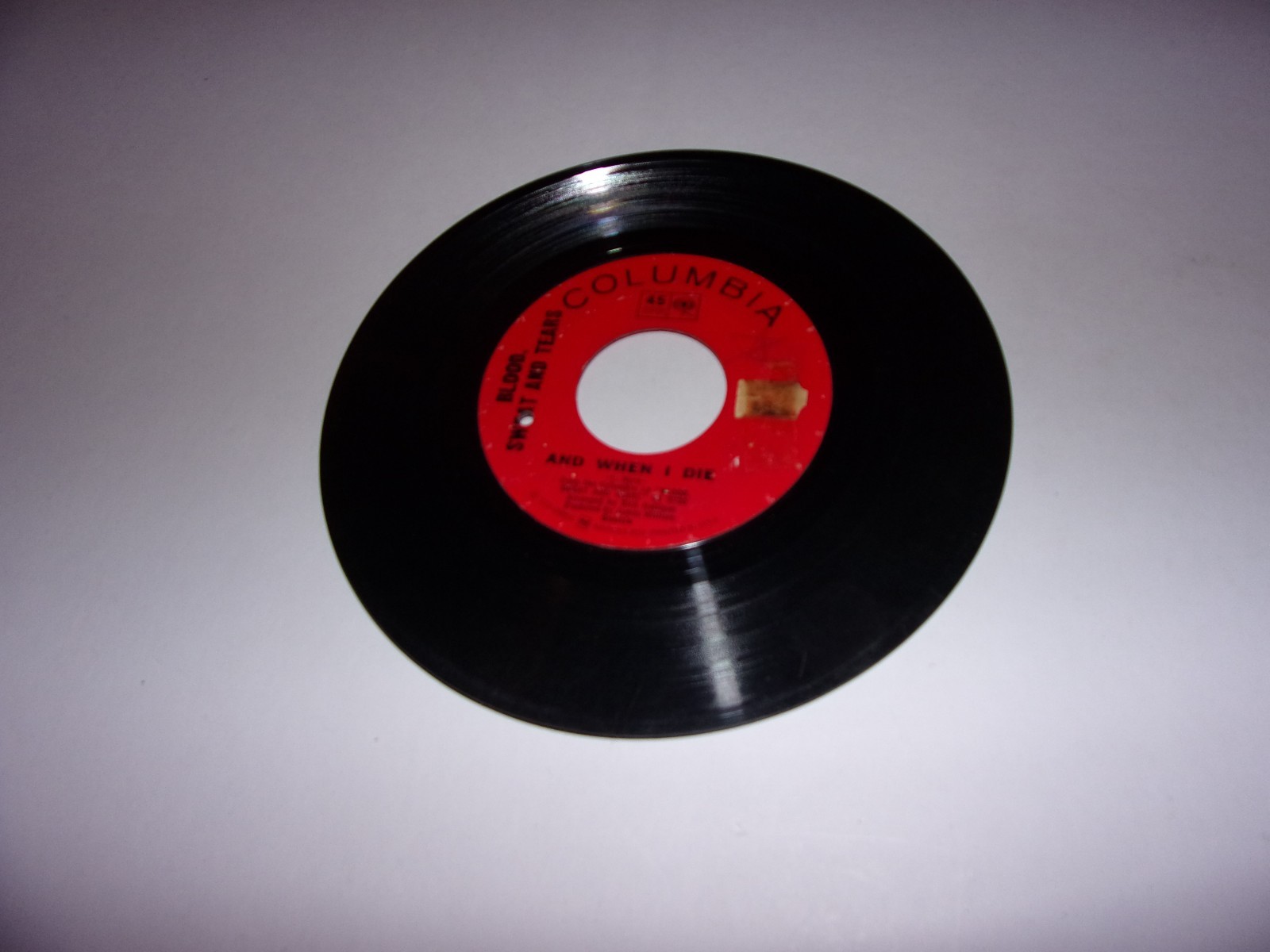 Blood, Sweat And Tears: And When I Die / Sometimes In Winter / 45 Rpm /1969 VG
