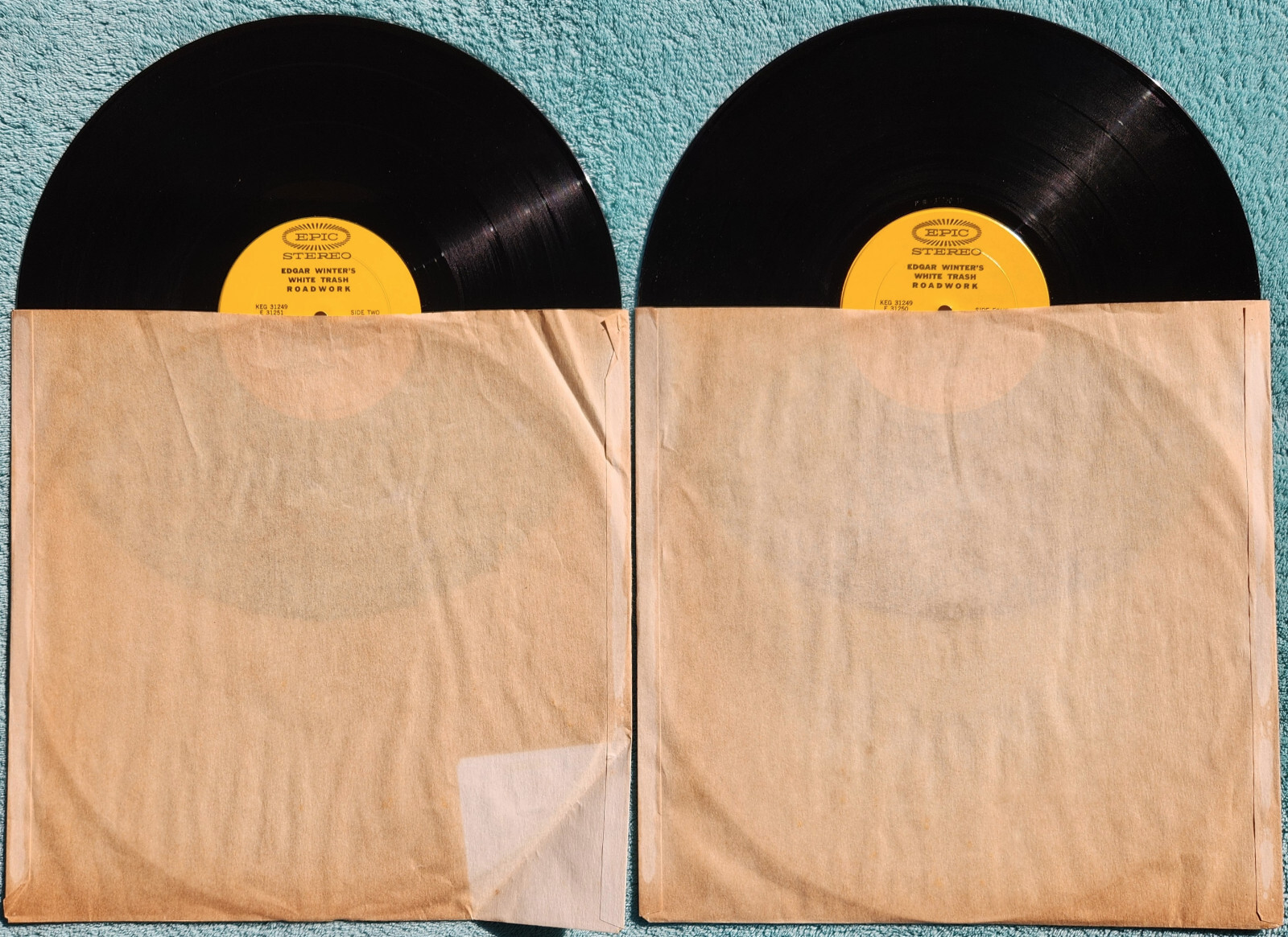 Edgar Winter’s White Trash Roadwork Double LP 1972 Vinyl Album – Rick Derringer