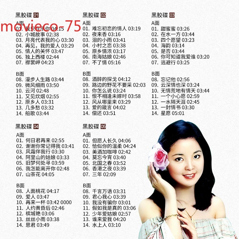 Teresa Teng 12-inch 5LP Vinyl Box Set Collection Mandopop with 5 Bonus Books