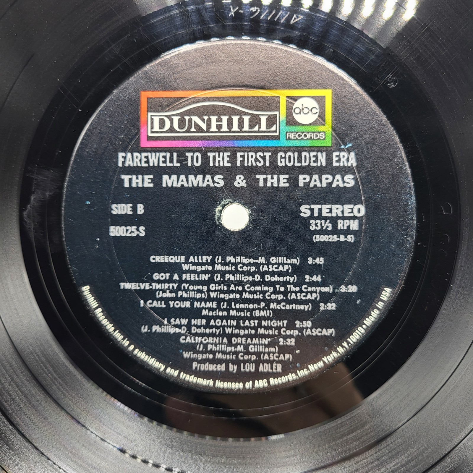The Mamas & The Papas Farewell to the First Golden Era Vinyl LP Dunhill 50025