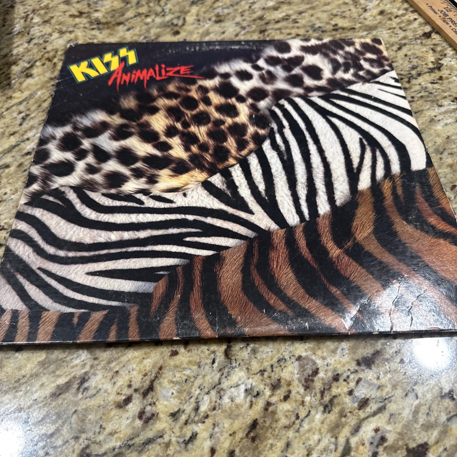KISS Animalize LP Vinyl 1984 Dutch 1st Press Bruce Kulick Eric Carr White Tiger