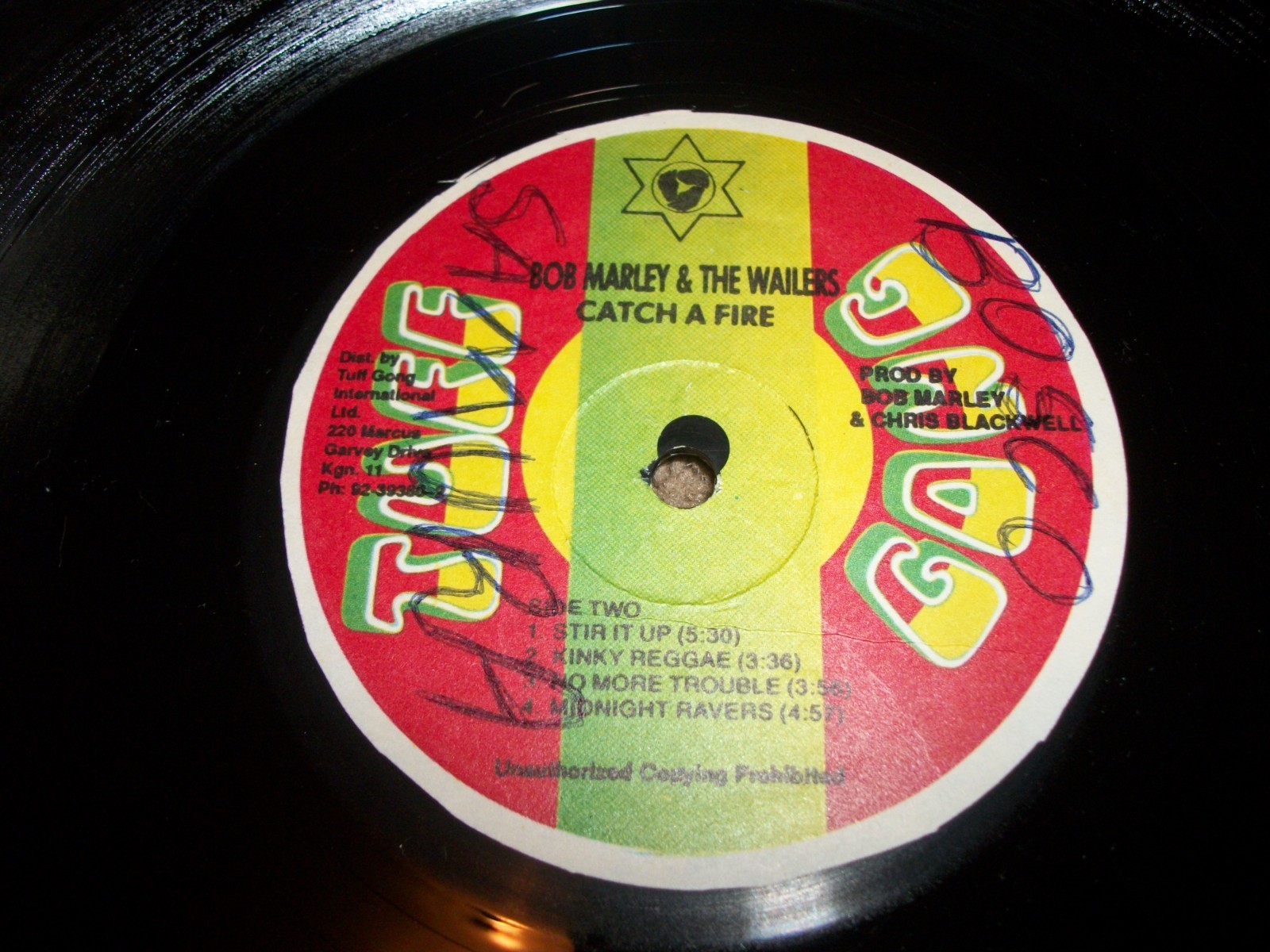 Bob Marley And The Wailers ‎– Catch A Fire LP Tuff Gong ‎– 422-846 201-1 JAMAICA