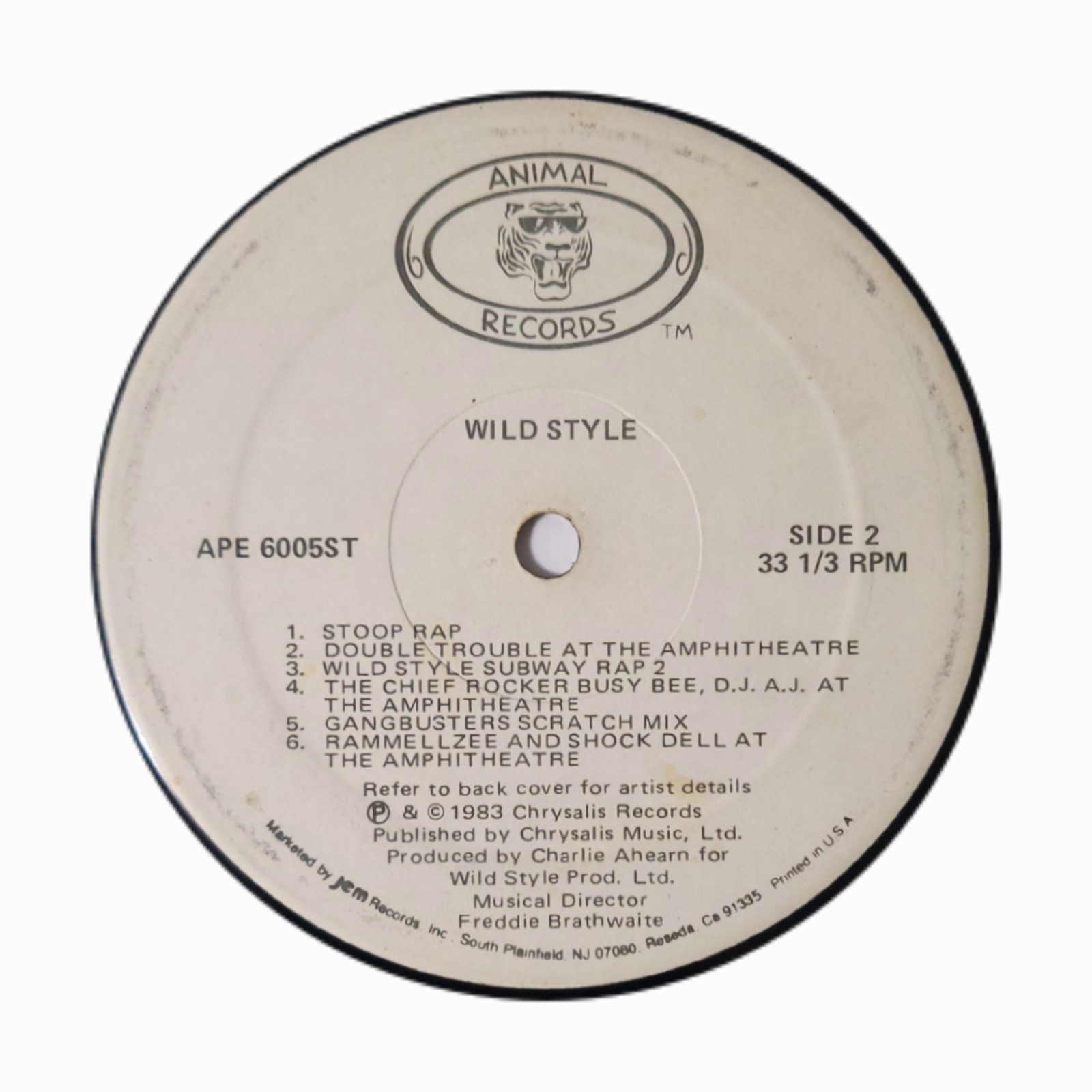 Various artists ‎– Wild Style Soundtrack 1983 Hip-Hop Holy Grail Heritage LP
