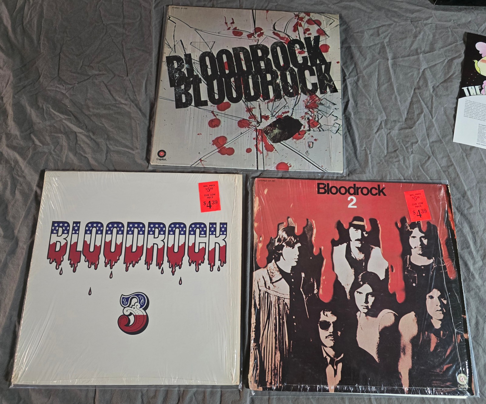 1st Press Bloodrock in Shrink LP Lot – S/T Self 1970 / 2 1970 / 3 1971 / Insert