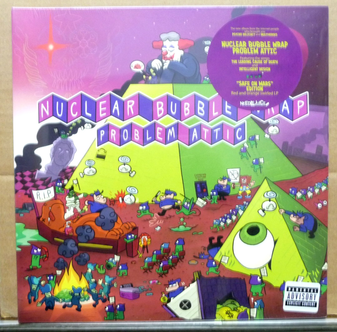 Nuclear Bubble Wrap – Problem Attic – Red & Orange Swirl Colored Vinyl LP SEALED