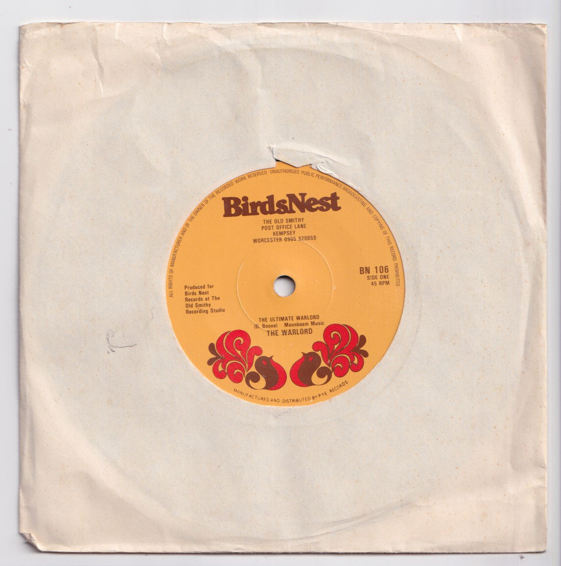 (AB786) The Warlord, The Ultimate Warlord – 7″ vinyl