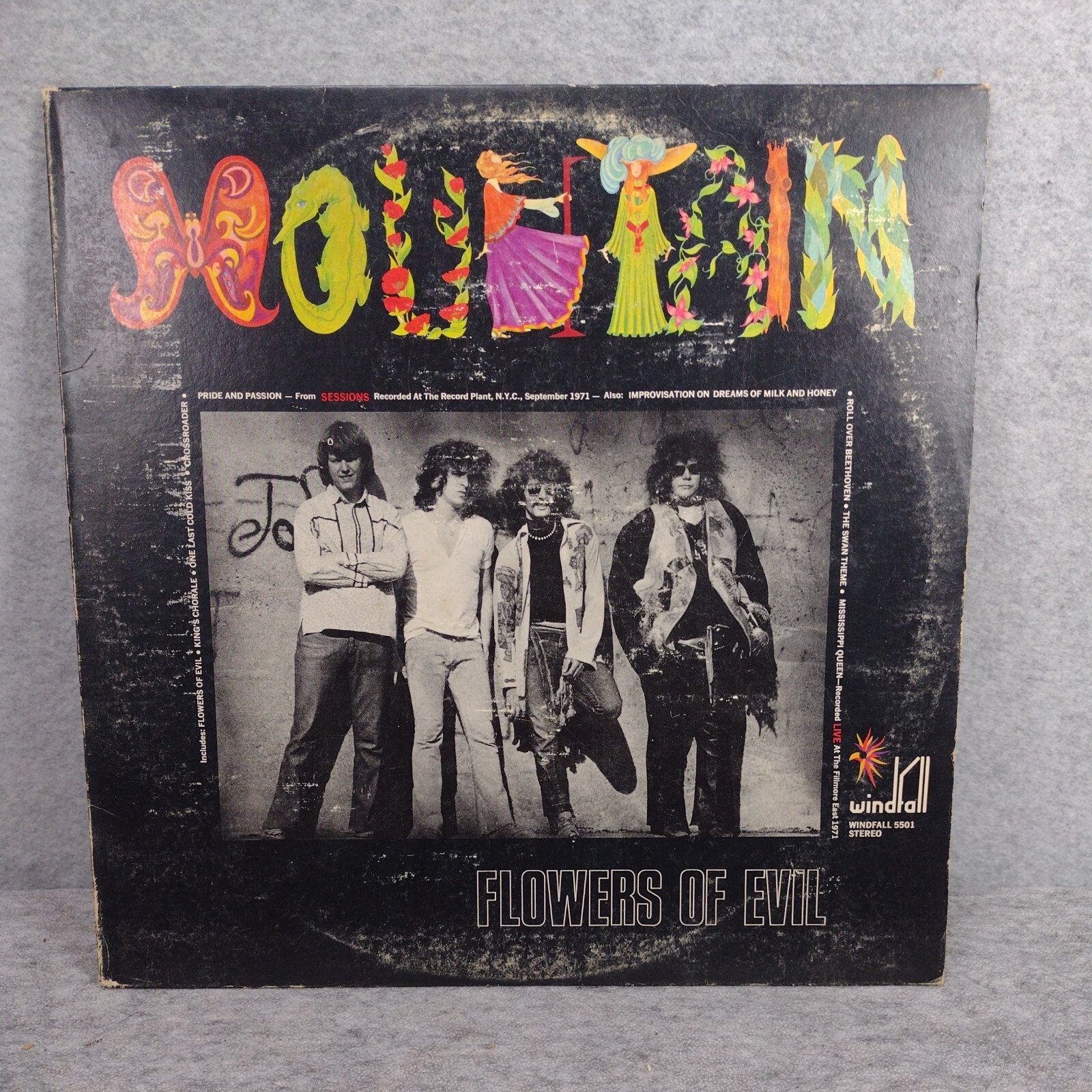 Vinyl LP Mountain – Flowers Of Evil- 1971 WINDFALL 5501