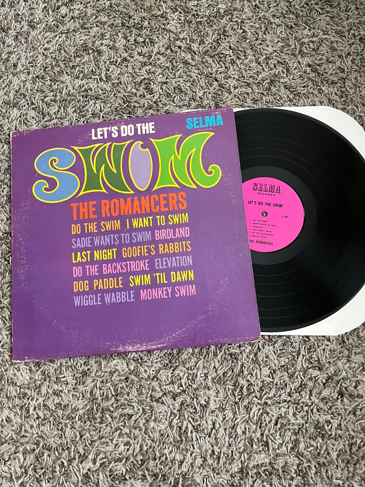 THE ROMANCERS LET’S DO THE SWIM LP 1964 SURF GUITAR ROCK DEL-FI SELMA S1501 MONO