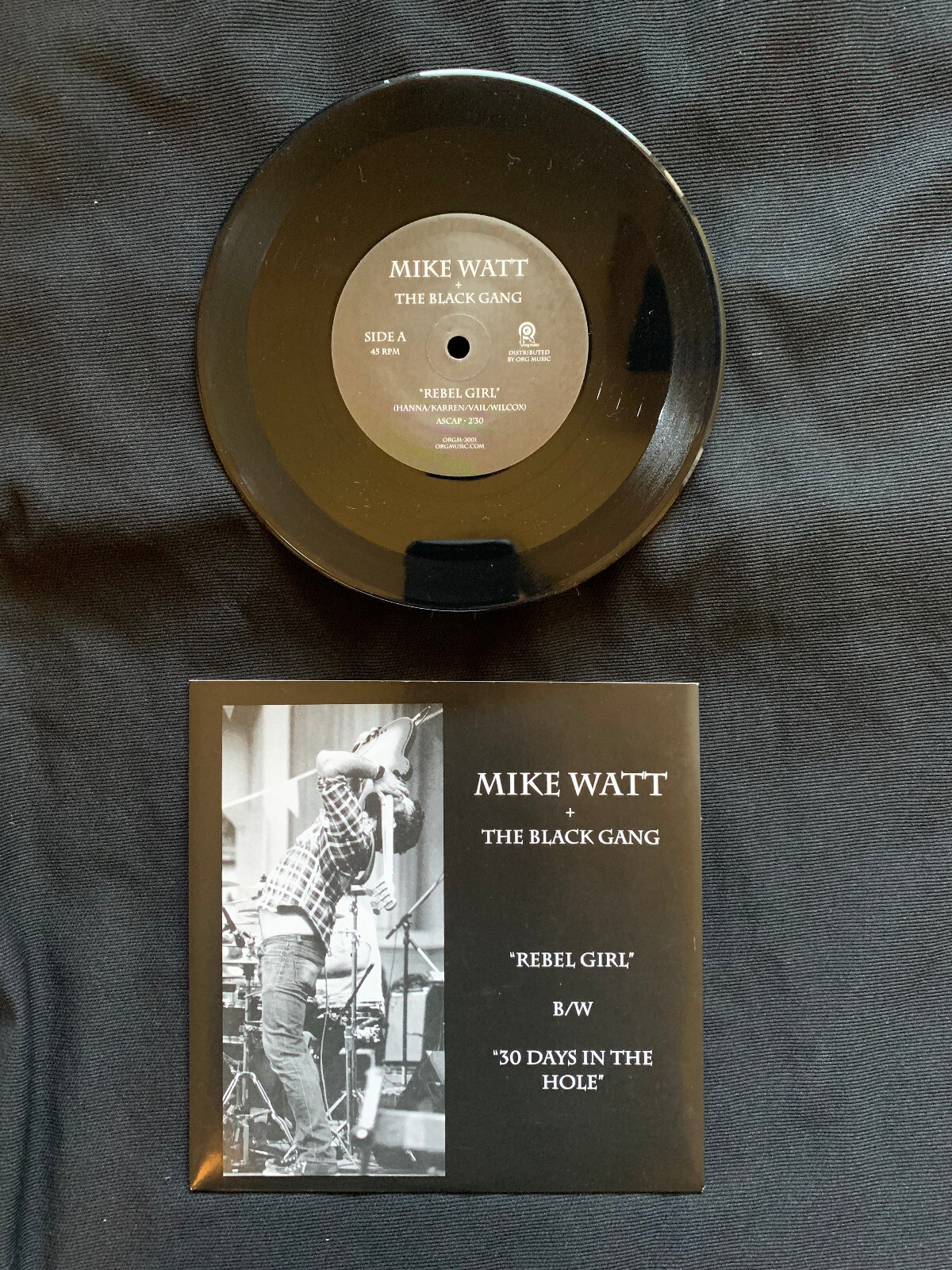 Mike Watt+The Black Gang -Rebel Girl/30 Days In The Hole VG++/EX 45 7″