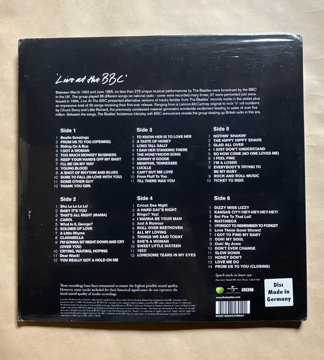 THE BEATLES Live At The BBC (Remastered) 3LP 2013 MONO German Vinyl SEALED NEW