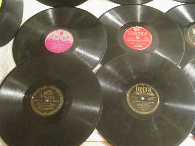 Lot of 10 RANDOM 10″ 78 RPM vintage records Jazz bands-Singers- Groups-Orchestra