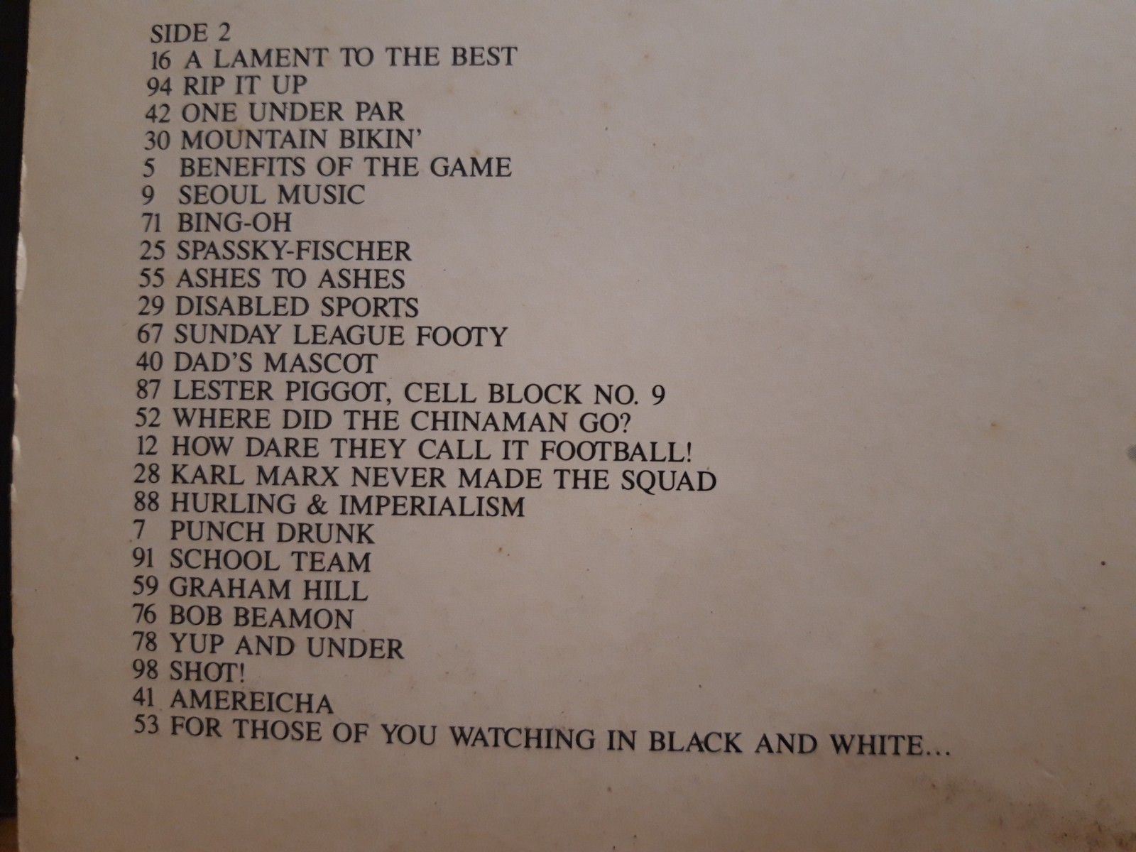 SPORTCHESTRA! 101 Songs About Sport DBL LP Chumbawamba etc Great!