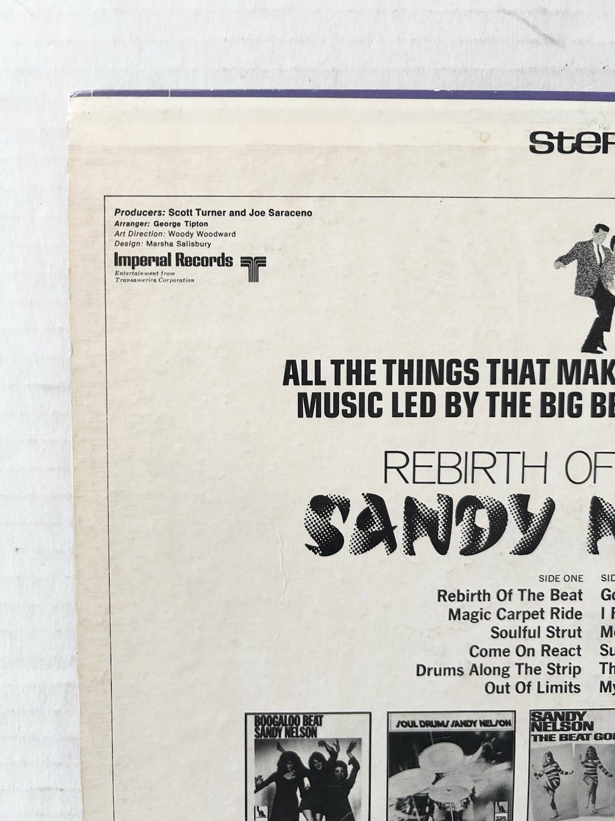 SANDY NELSON Rebirth Of The Beat Vinyl Record LP G-/F Pop Rock