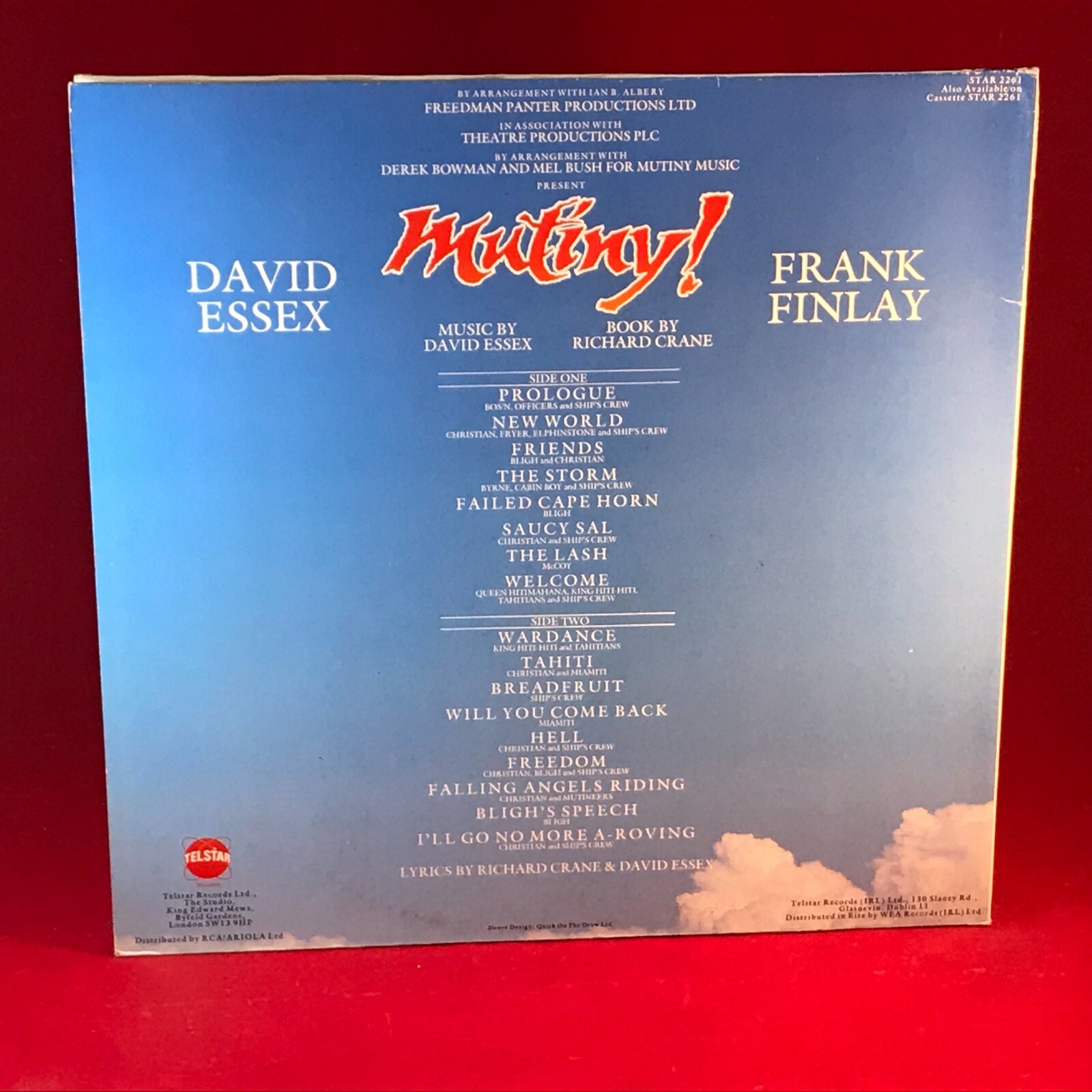 DAVID ESSEX Mutiny 1985 UK VINYL LP Tahiti Frank Finlay telstar Soundtrack OST