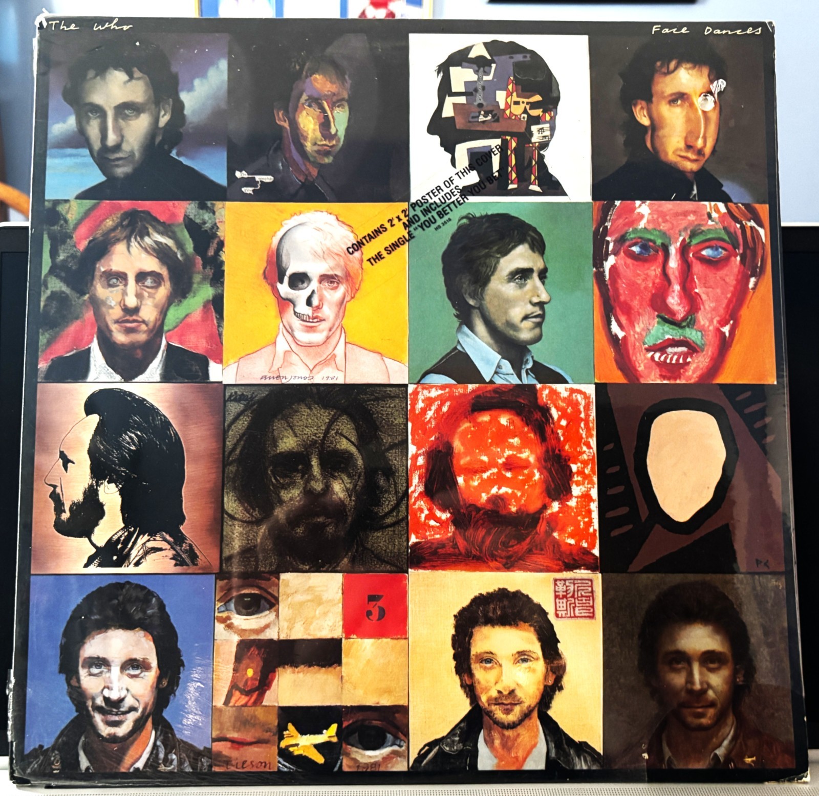 THE WHO “FACE DANCES” BRAND NEW SEALED VINYL W/POSTER 1981 GOLDSHOWER HOLE PUNCH