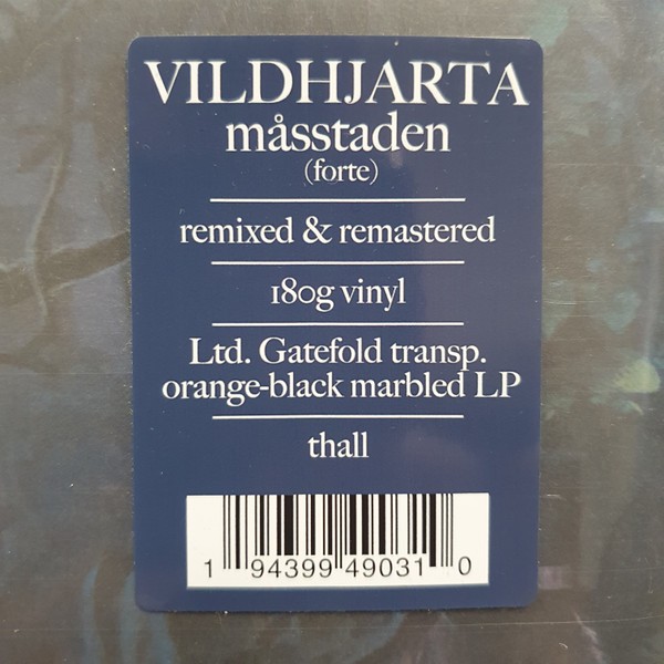 VILDHJARTA – Masstaden, 180g (Transparent Orange-Black Marbled VinylLP)