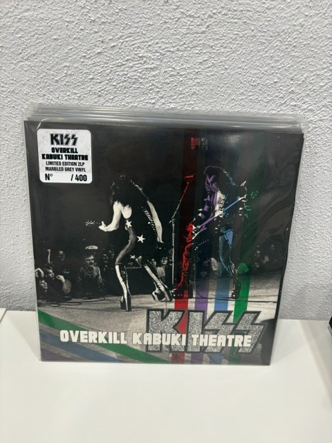 KISS 2LP Overkill Kabuki Theatre Limited Edition Marbled Grey Vinyl Promo