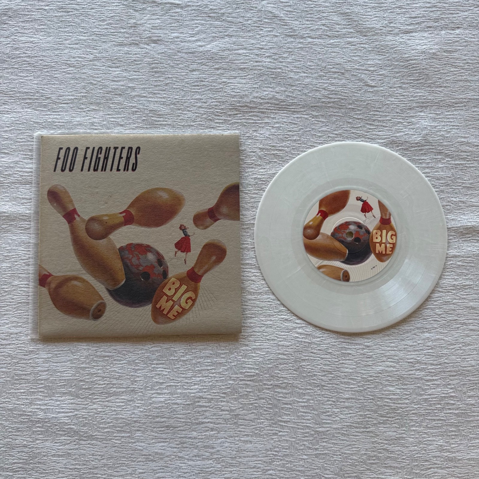 Foo Fighters Big Me 7” Vinyl Single 1996 UK White Vinyl Roswell Records