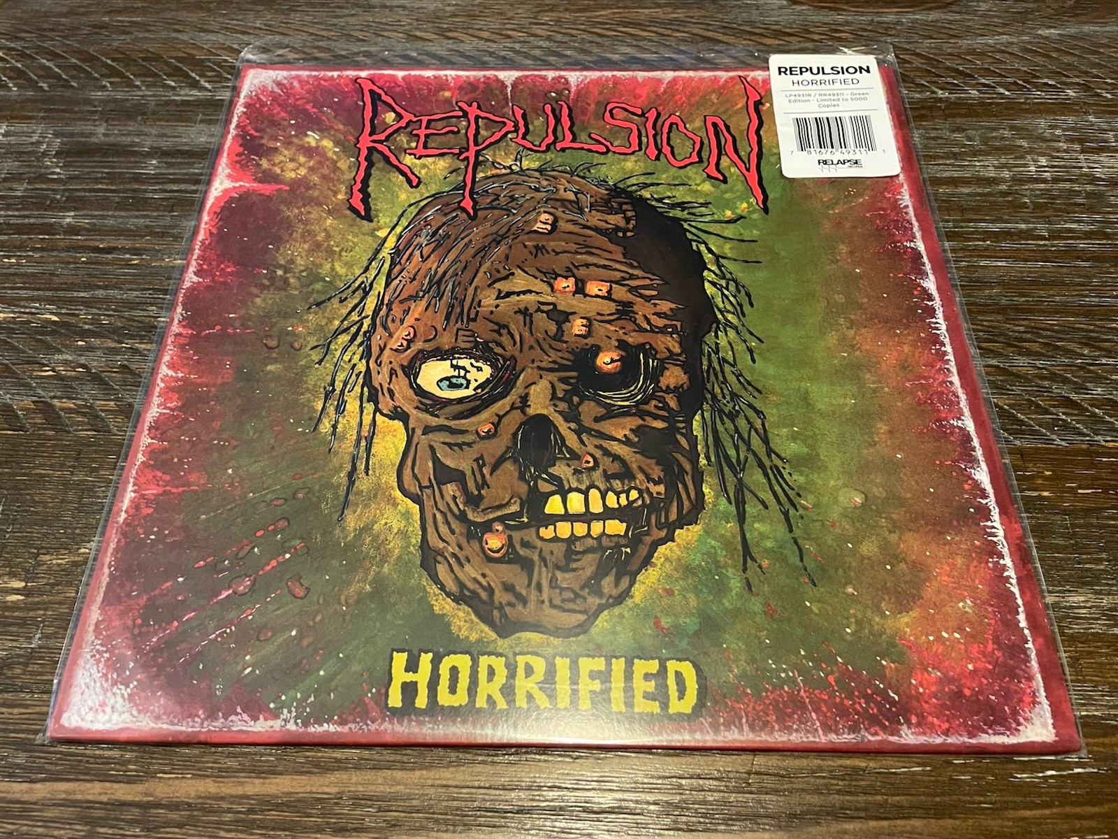 Repulsion “Horrified” LP (Vinyl, Relapse) Clear Green Vinyl
