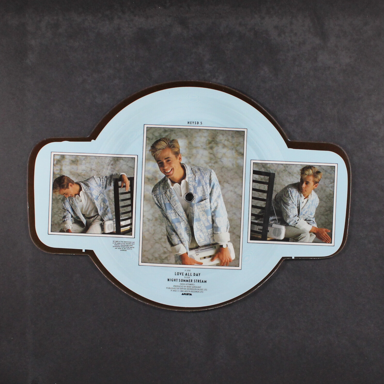 NICK HEYWARD: love all day ARISTA 12″ Single 33 RPM United Kingdom