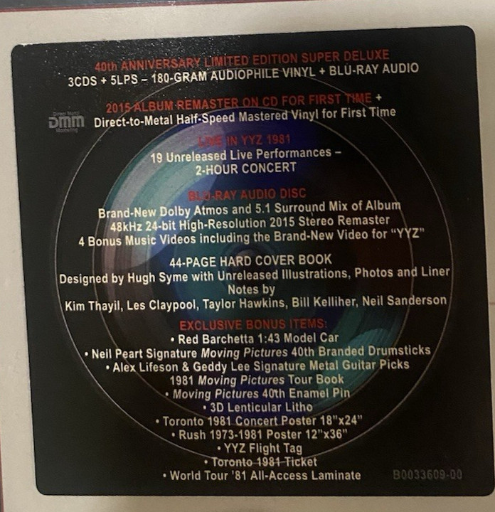 RUSH Moving Pictures 40th Anniversary Super Deluxe Box 5LP 3CD 1BD + More NEW