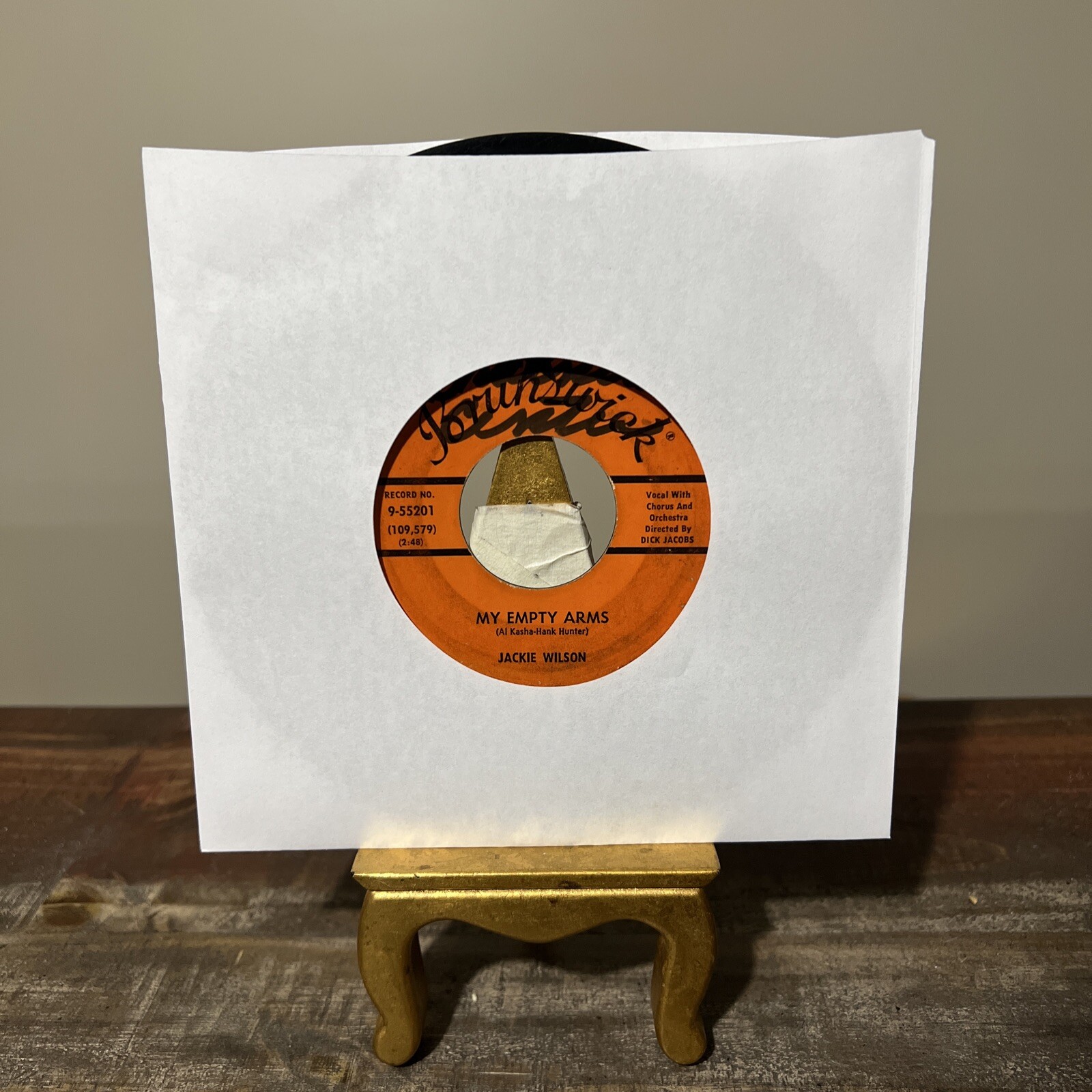 Jackie Wilson My Empty Arms/The Tear Of The Year Vinyl 7” 45 First Press Good+🦄