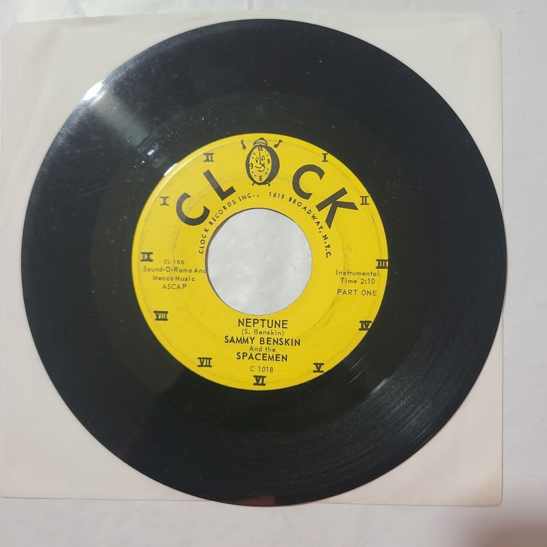 Sammy Benskin & The Spacemen ~ Neptune Part 1 & 2 ~ Clock 45 RPM Record