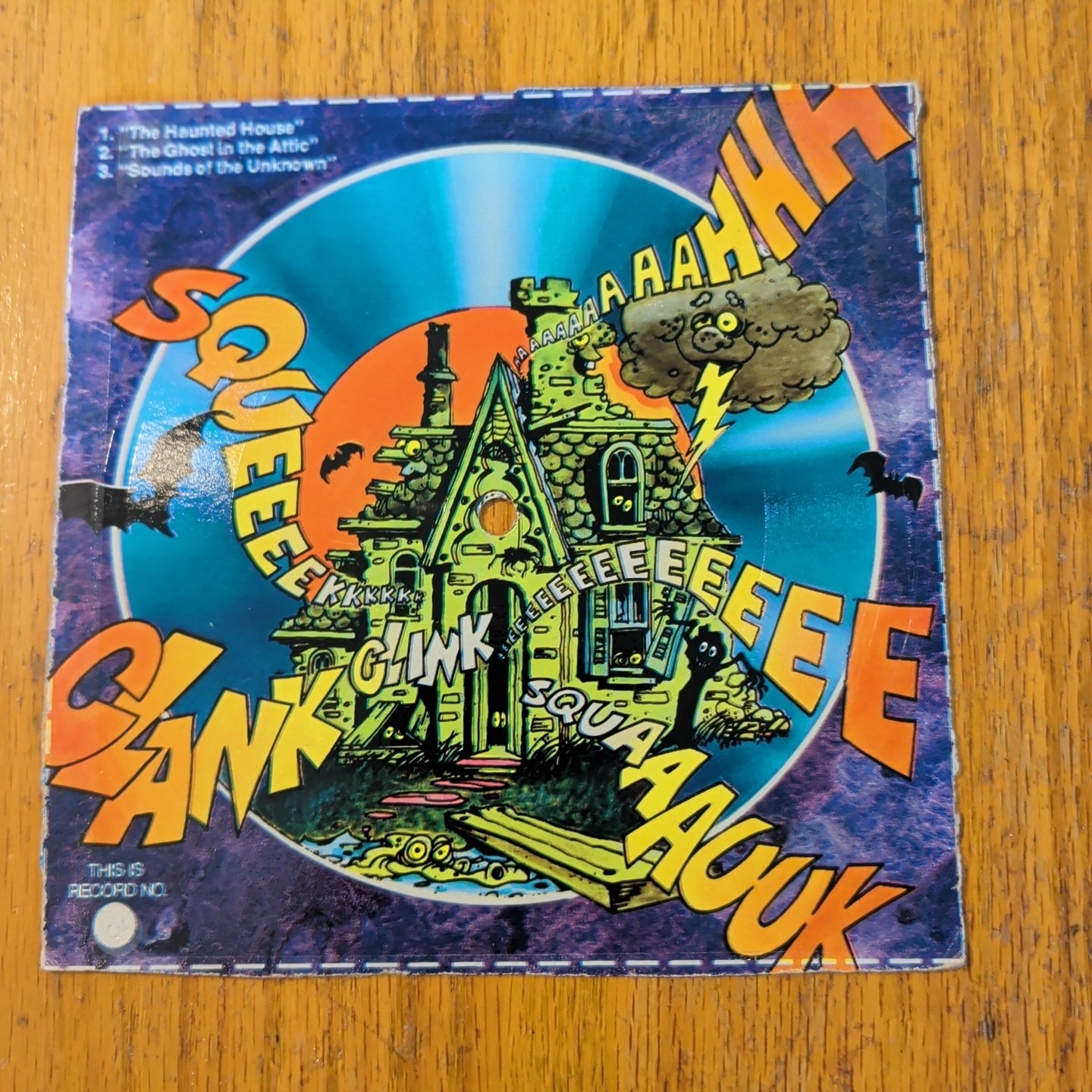 1970’s Halloween Cereal Box Record No 3 SOUNDS OF THE UNKNOWN. Screech!