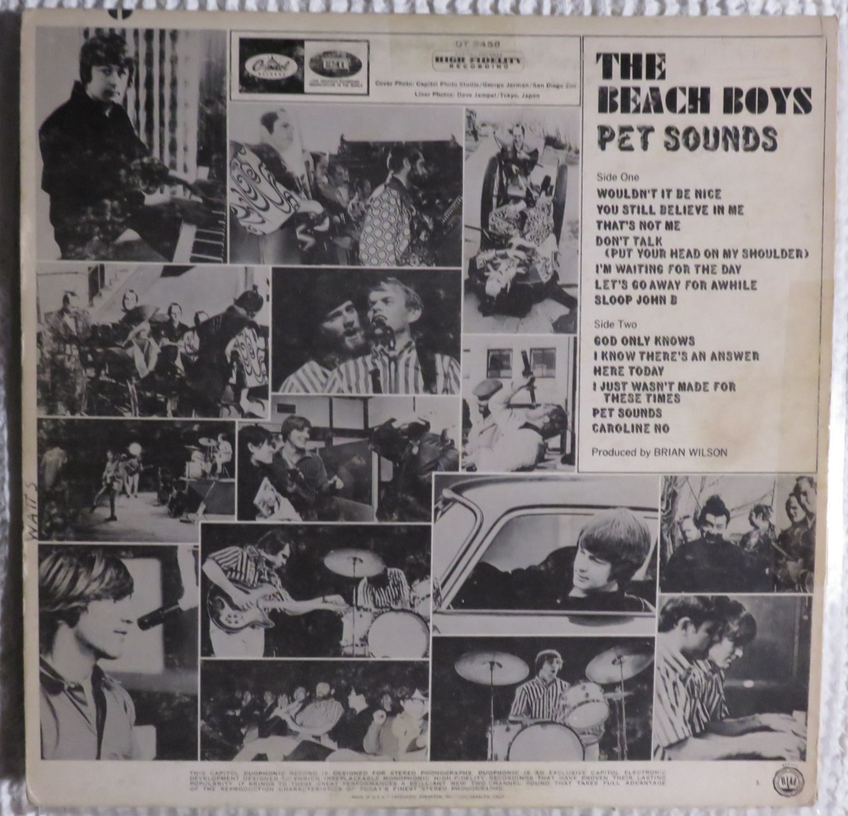 The Beach Boys Pet Sounds Capitol DT-2458 1966 US Duophonic Scranton 1st Press
